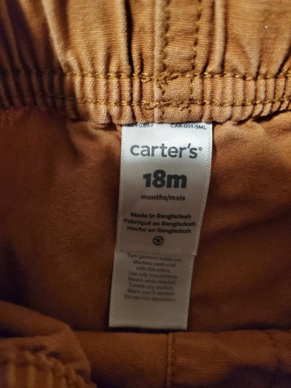 Bundle of 5 Carters Boys 18 Month Chino Cotton Pants